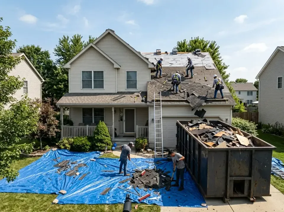 roof-replacement-debris-remova-004 — frequently asked questions, Cheapest Dumpster Rentals in Kinsey, AL
